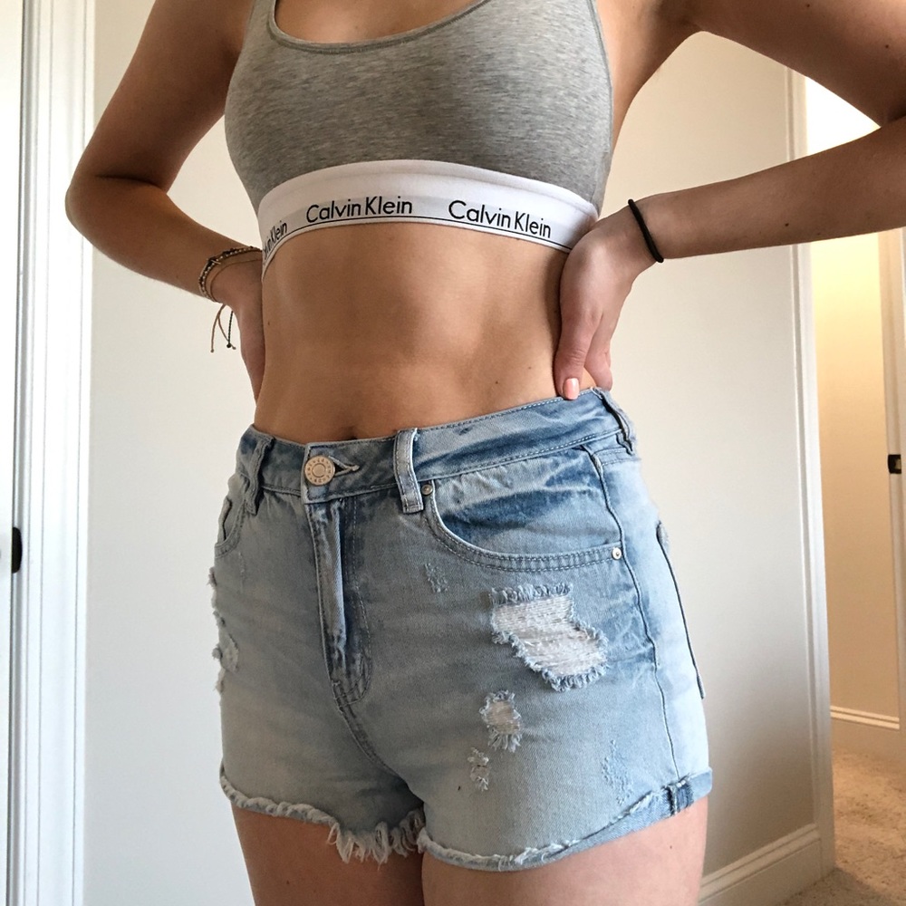 denim shorts